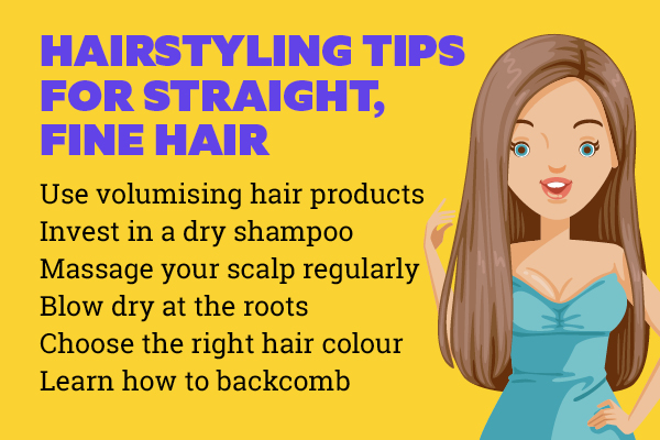 Hairstyling tips for straight & fine hair