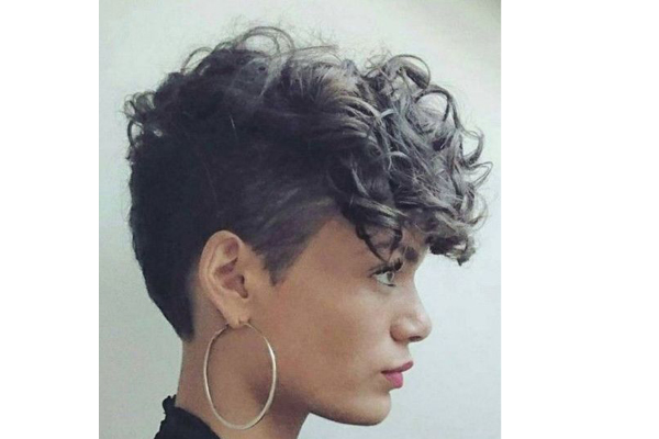 Curly hair clearance short sides