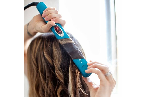 Beachy wave hotsell with flat iron