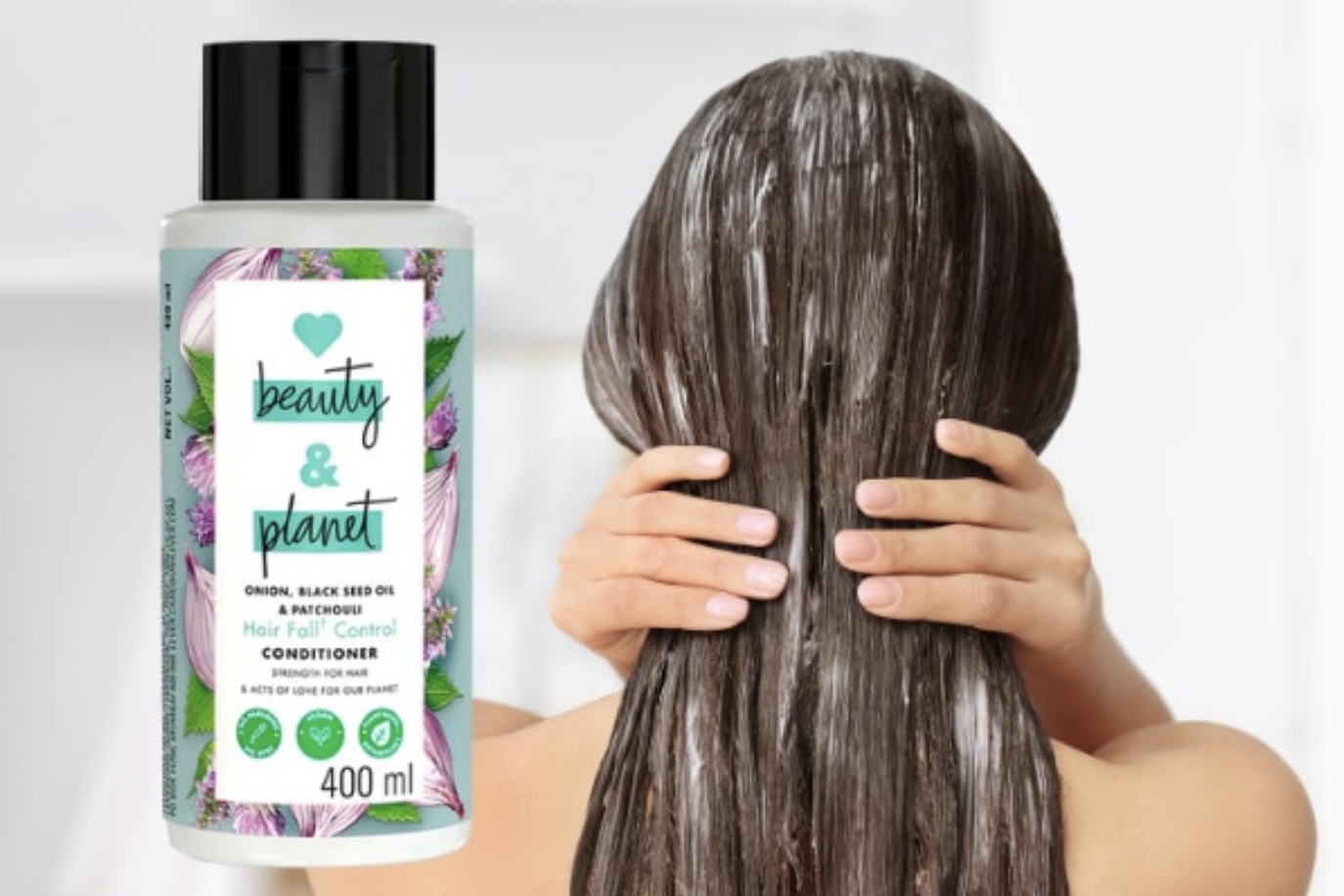 anti hair fall shampoo woman brown hair wash love beauty and planet conditioner