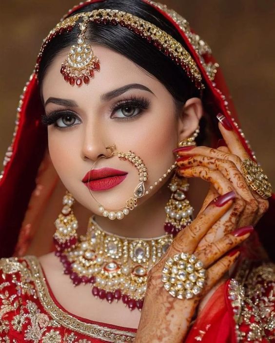 Sparkling Red Color Velvet Designer Indian Bridal Fashion Wedding |  Heenastyle