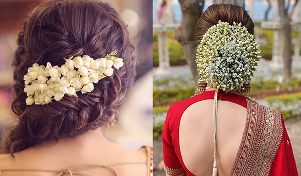 Flower gajra latest styles | South indian wedding hairstyles, Bridal hair  buns, Indian wedding hairstyles
