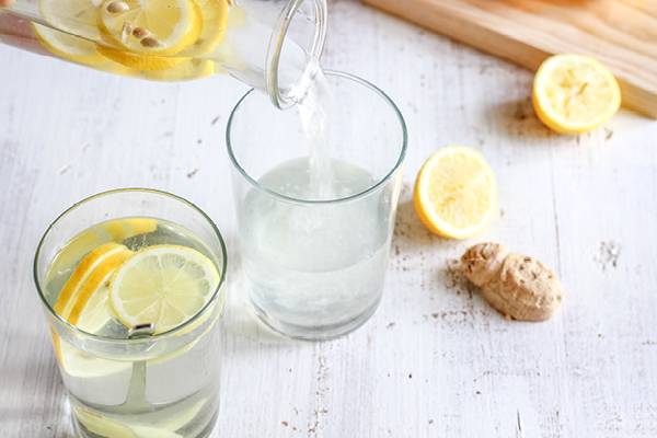 Lemon and shop ginger detox water