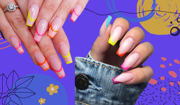 25 Cute Coloured French Tip Nail Ideas : Mix Fun French Tips