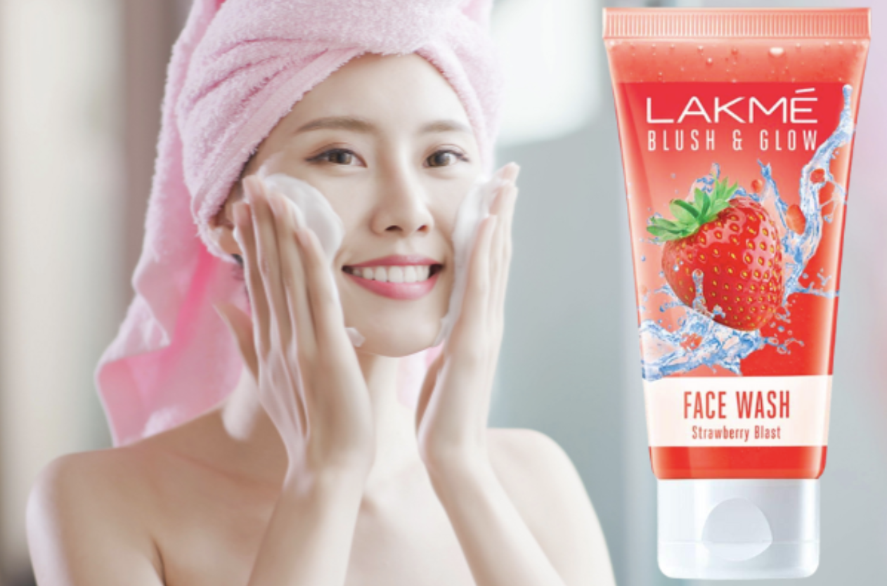 how to double cleanse woman face wash lakme
