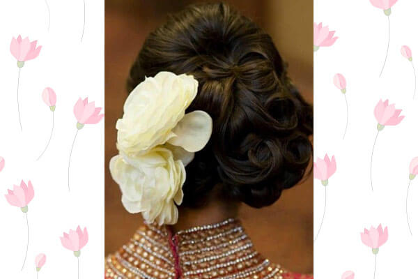 Buy Hair Flare 2147 Women's Hair Pins Clips Hair Buns HairStyles Artificial  Flowers Accessories For Weddings, Peach Online at Low Prices in India -  Amazon.in
