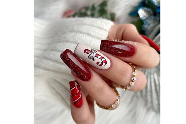 50 Best Holiday Nail Art Ideas & Designs : Matte Red Christmas Nails with  Snowflake