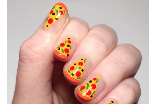 Chalkboard Nails — Pizza party!! @azfoodie said “gimme pizza but make...