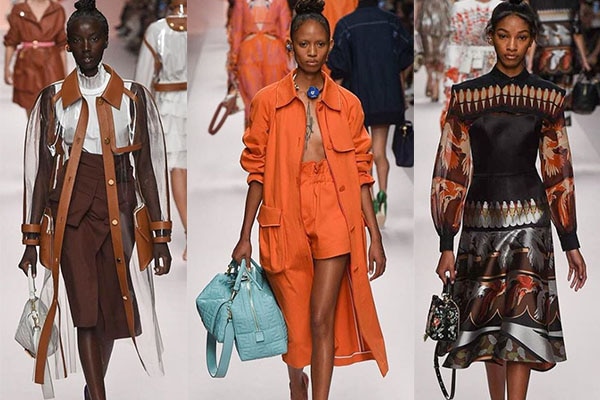 The Max Mara show had suit-inspired silhouettes in deep, earthy colours