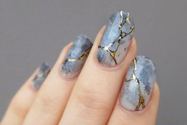 Elegant Stone Marble Nails | Fine Polish