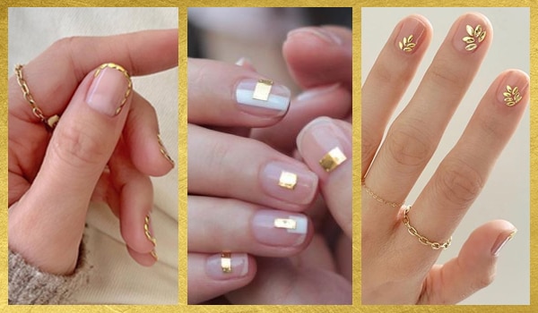 Dipped in gold  Mens nails, Minimal nails art, Simple nails