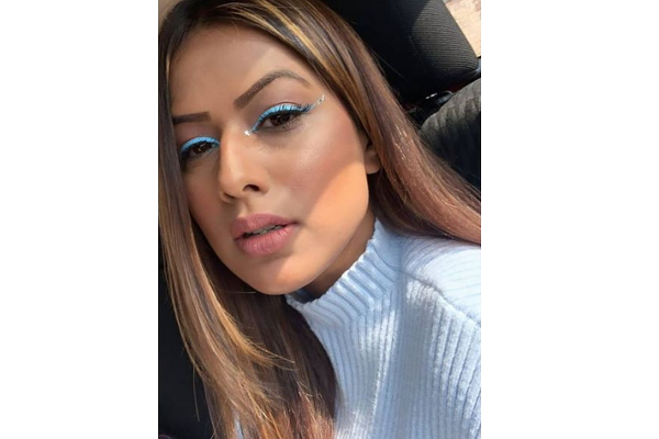 Get the look: Nia Sharma’s ethereal blue eyeliner look