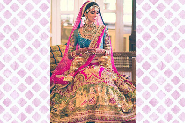 Peach Raw Silk Stone Embroidered Lehenga Set Design by Papa Don't Preach by  Shubhika at Pernia's Pop Up Shop 2024