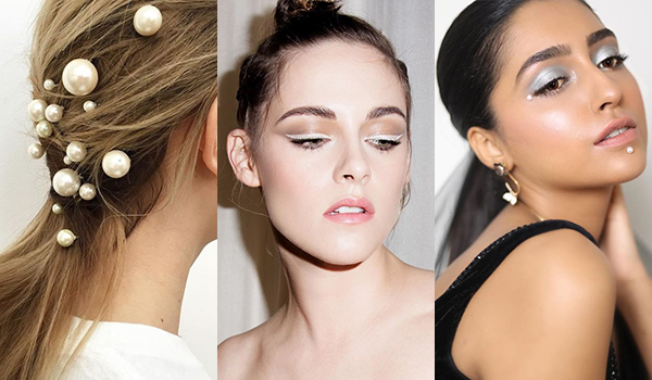 Pearl makeup and hair: the next new beauty trend