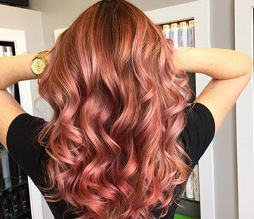Rose gold hair