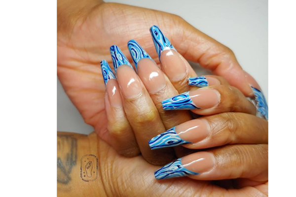 Squiggly French Tips: The latest update to the classic manicure has us obsessed
