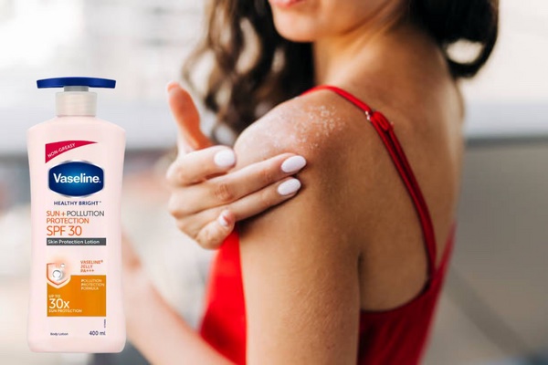 best body lotion for summer woman Vaseline® Sun + Pollution Protection SPF 30 Body Lotion