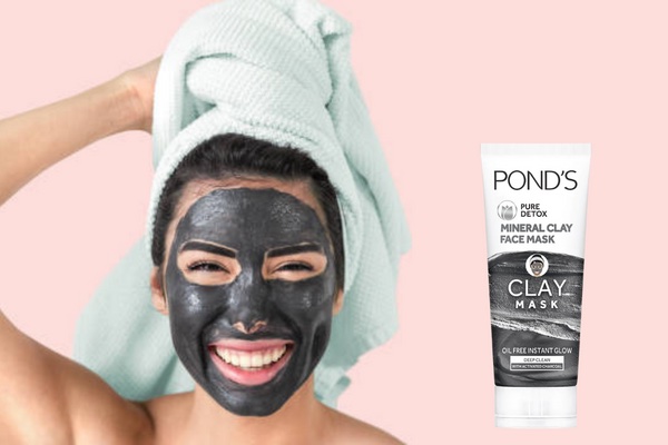 charcoal mask woman after shower