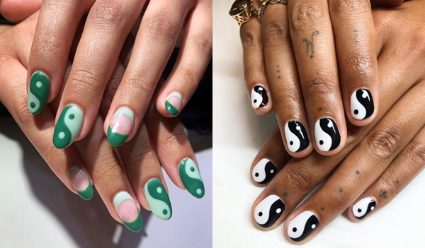 Yin-and-Yang nail art trend is taking over Instagram, and we love how versatile it is