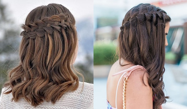 Amp up your hair game with these stunning waterfall braids 