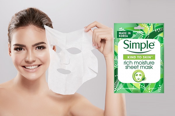 Simple Kind To Skin Rich Moisture Sheet Mask—for skin dry as a bone
