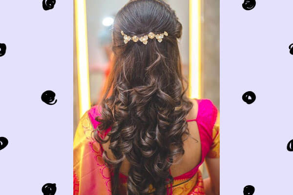 Semi-open natural-looking curls | Long hair wedding styles, Long hair styles,  Medium hair styles