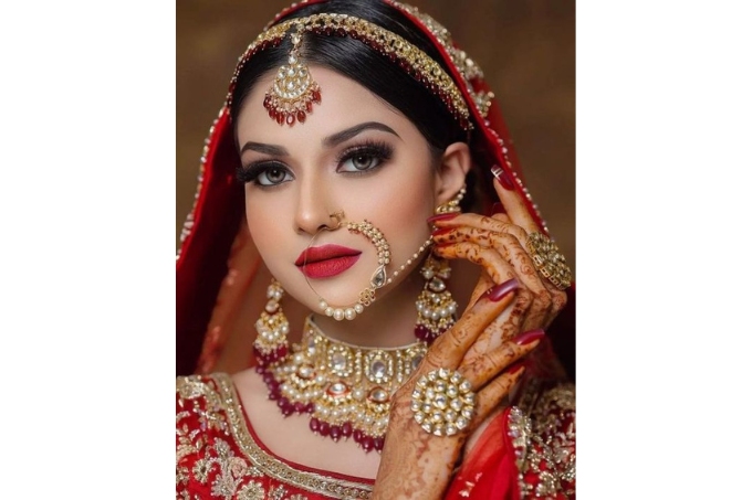 Navil Velvet Slik Satin Dark Pink Bridal Wear Lehenga Choli at Rs 8000 in  Surat