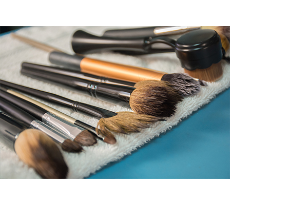 Make sure to clean your makeup brushes once a week