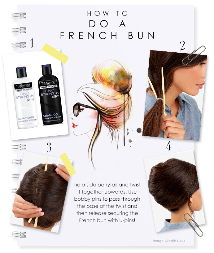 how to do a french bun center image