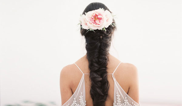 Wedding headpiece, bridal flower hair comb - Flowering magnolia bridal hair  comb - Style #2332 | Twigs & Honey ®, LLC