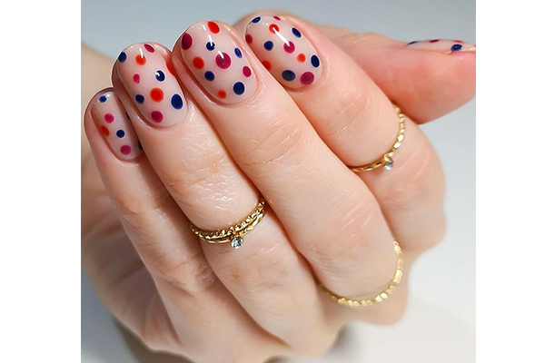 best makeup beauty mommy blog of india: Easy Neon Polka Dots Nail Art  Tutorial