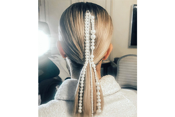 How to Use Stick On Hair Pearls Safely & The Most Beautiful Pearl Hair  Accessories - Glamour and Gains