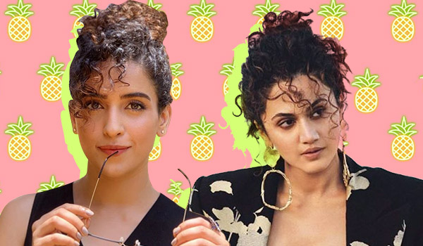 Pineapple bun is the new bun hairstyle every curly-haired girl should try! 