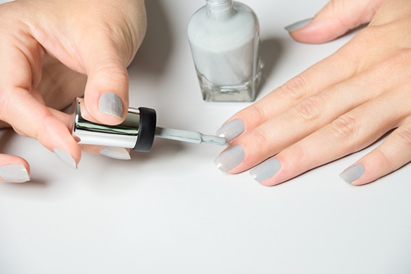 Hand sanitizer as a nail polish remover