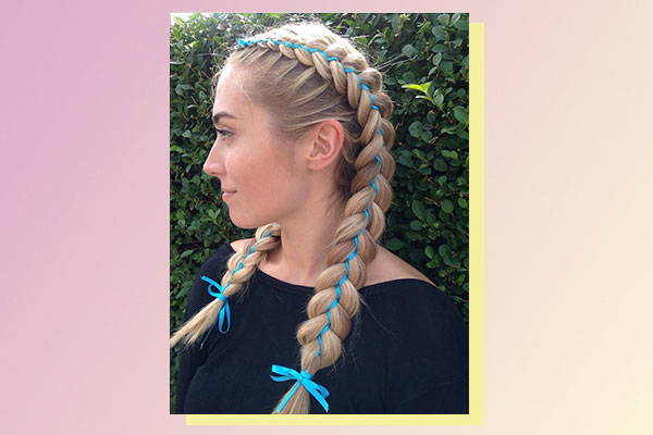 Two French Braids for Long Hair