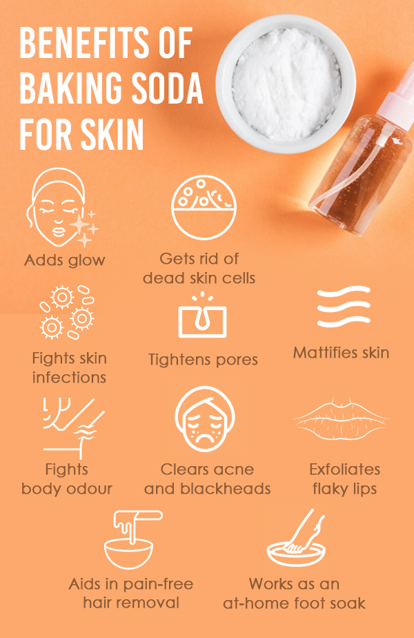 Whiten skin with baking shop soda