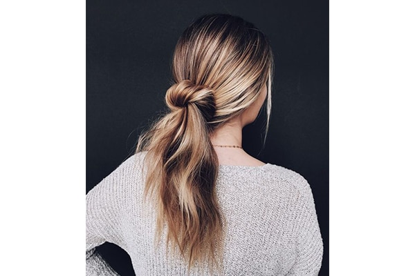 A half ponytail