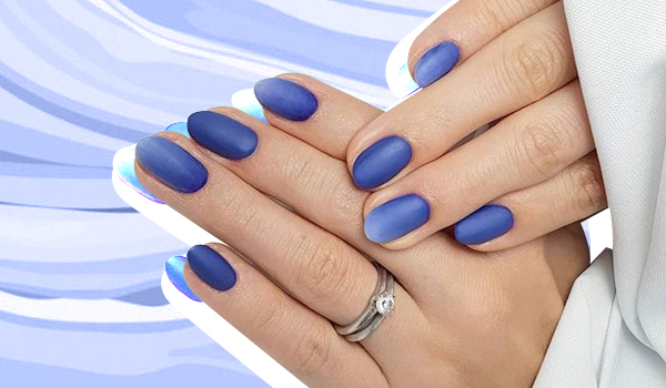 Blue Floral Design Stick On Nails – www.pipabella.com