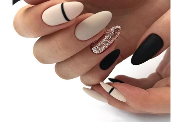 Coffin-shaped nails