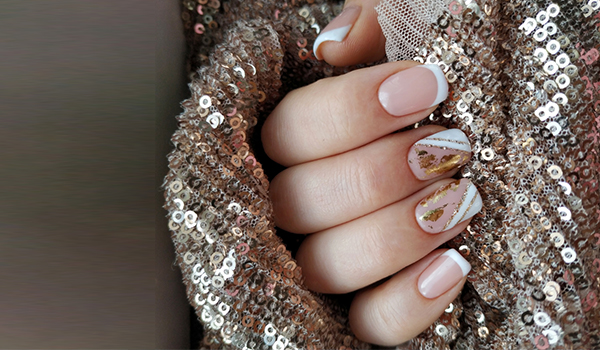 Nail art │Pink and Rose Gold Snowflakes nail design using BeautyBigBang  products [26GNAI + Nail Crazies Unite] / Polished Polyglot