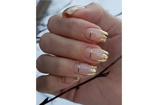 Nail Art Design: Navy, Mint & Gold • Katie Crafts